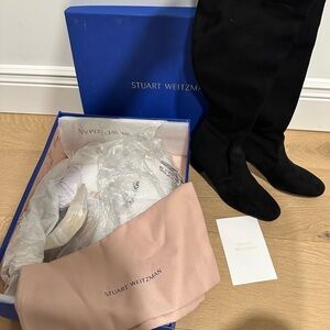Stuart Weitzman Black Suede Boots
